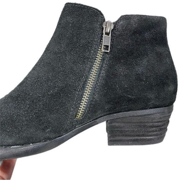 Born Black Suede Booties 8 Leather Ankle Bessie - Picture 11 of 12